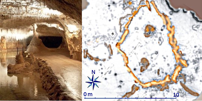 Neandertaler Struktur in Bruniquel Hoehle