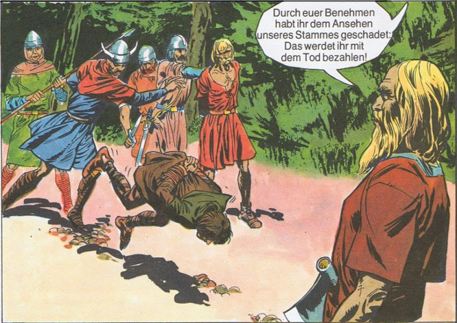 Siegfried als Richter, frz. Clovis-Comic