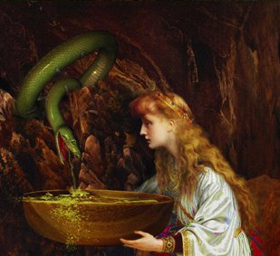 Sigyn with the Snake by Howard David Johnson, Detail