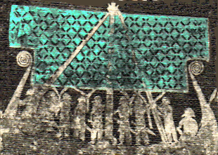 Wikingerschiff, Detail eines Runensteins