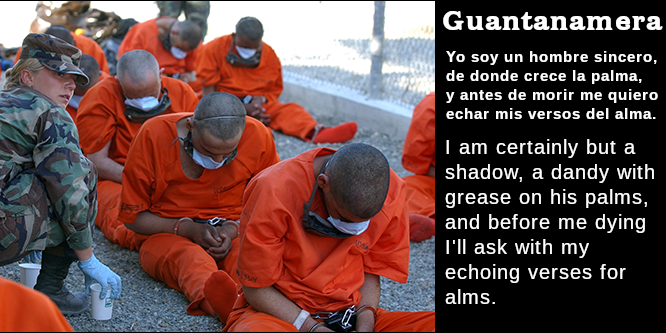 Prisoners in
Guantanamo Bay