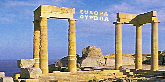 Lindos, Rhodos, Temple Pillars of Goddess Lindia-Athena