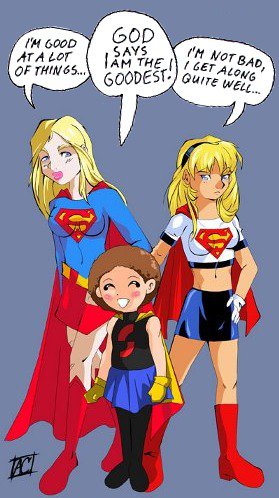 Hollywood Supergirls cartoon by Angels