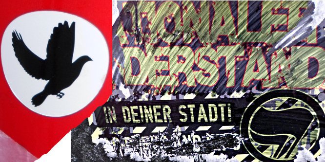 Sticker Nazi-Taube, Nationaler Widerstand
