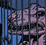 Dino behind Bars, Comic Zeichnung