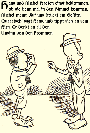 Hans und Michel, Bilderbuch-Figuren, Text von Beljonde