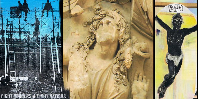 Bild: Einwandernde Neger, Die mundlose Gaia von Berlin, Schwarzer Jesus von M. Dumas