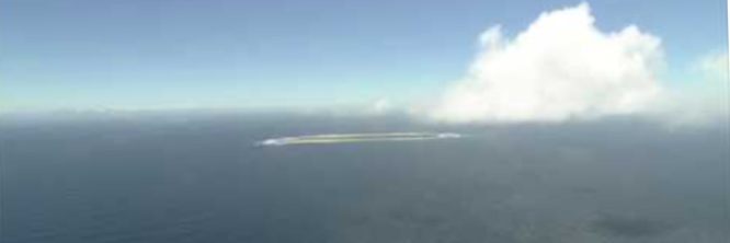 Bild: Howland Island aus der Ferne