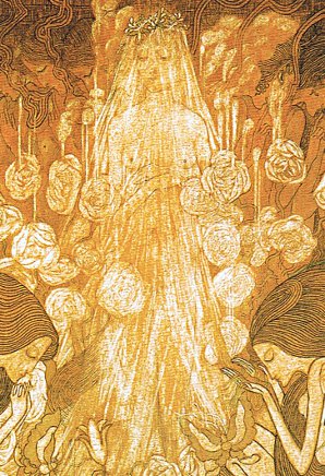 Jan Toorop Göttin, Detail von 'Drei Braeute'